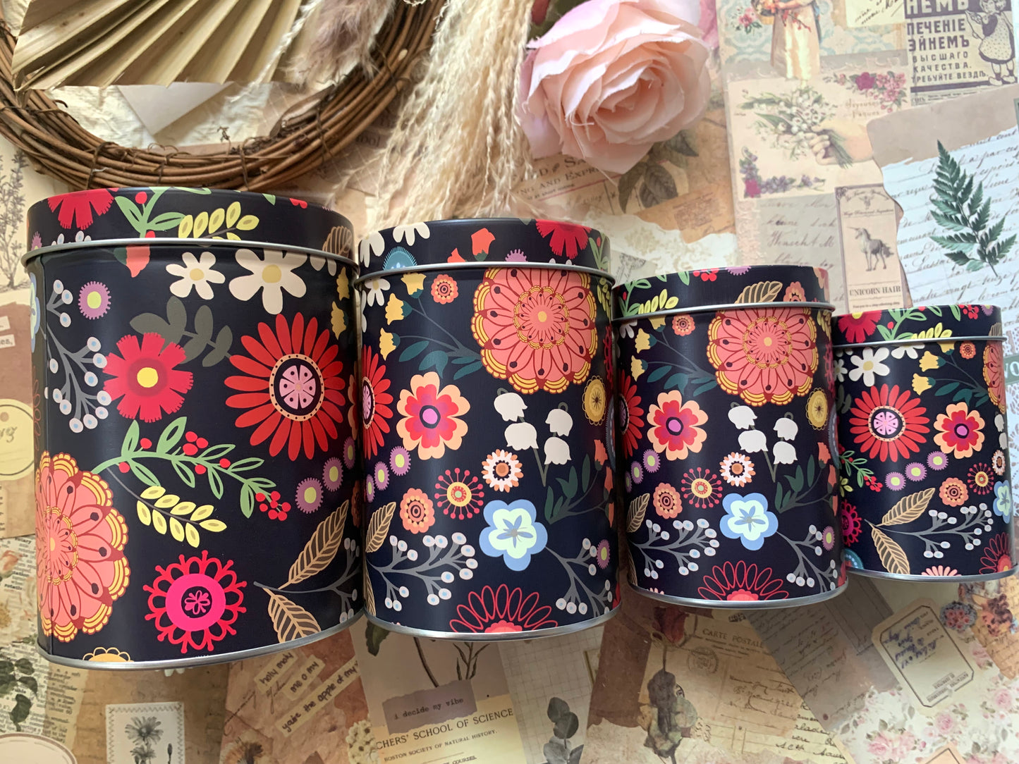 Round Storage Box - Flower