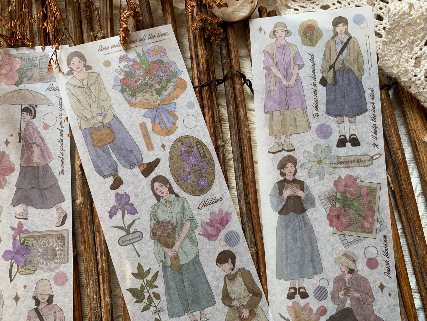 Girl Long Sticker Set - 3