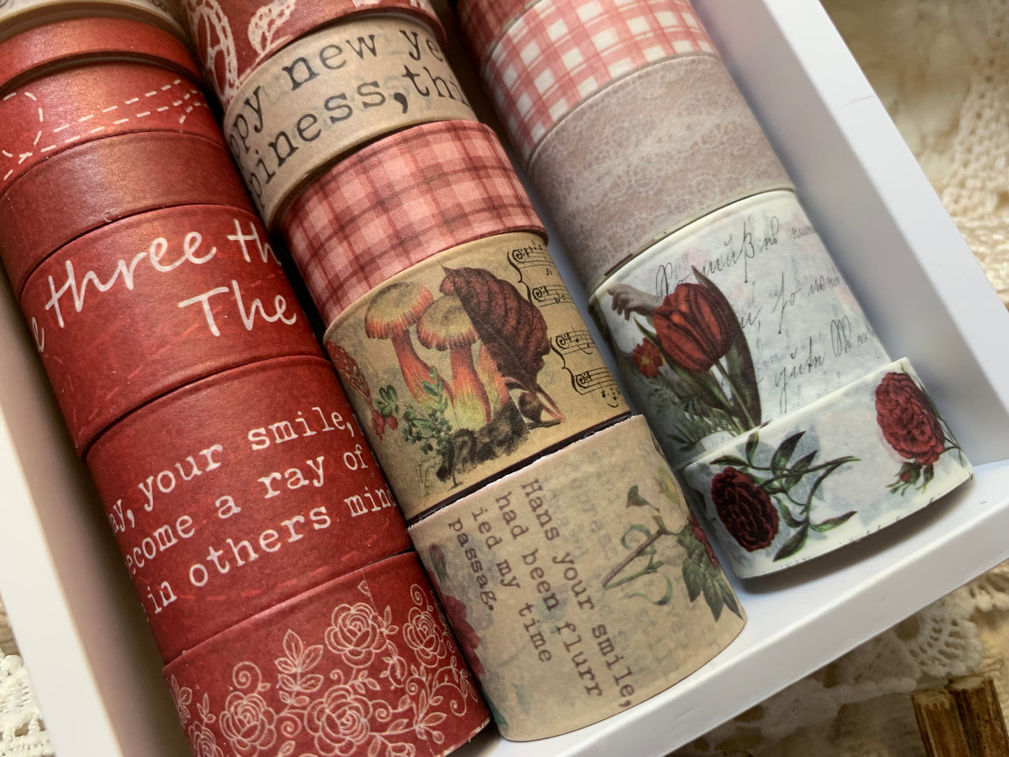 Red Washi Tape Box