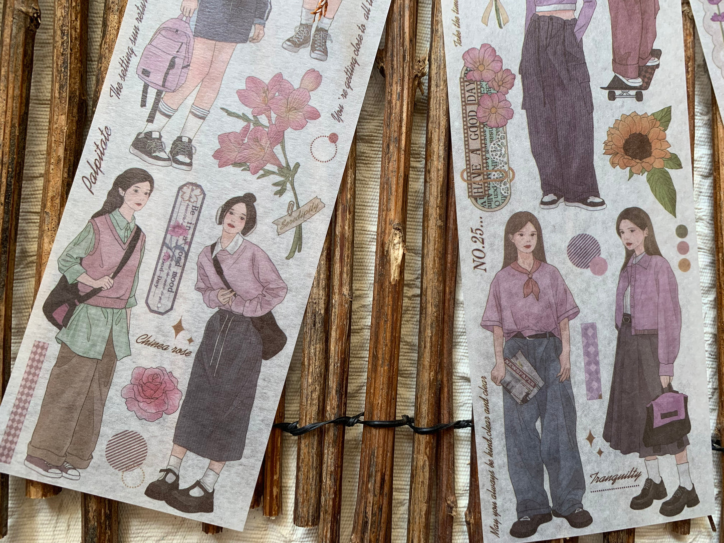 Girl Long Sticker Set - 1