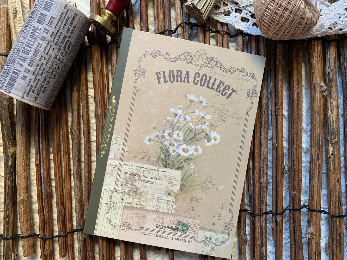 Large Vintage Booklet - Floral