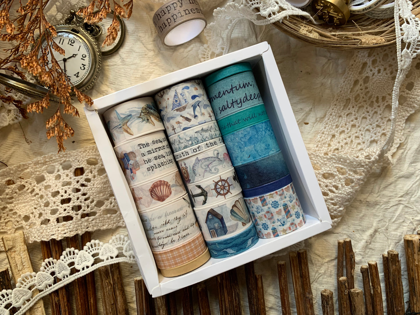 Ocean Washi Tape Box