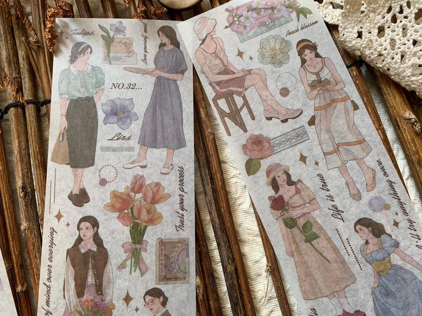 Girl Long Sticker Set - 2
