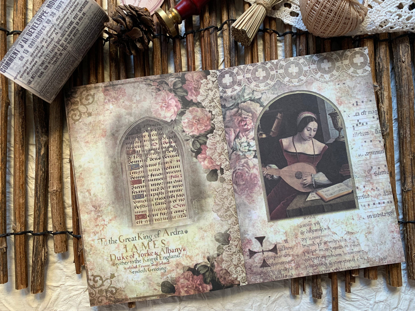 Large Vintage Booklet - Rose