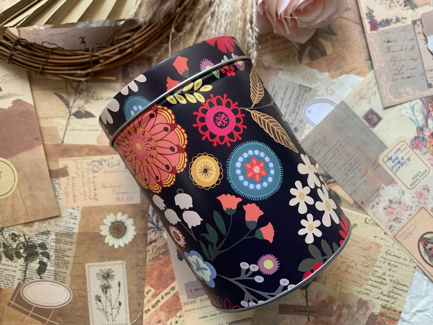 Round Storage Box - Flower
