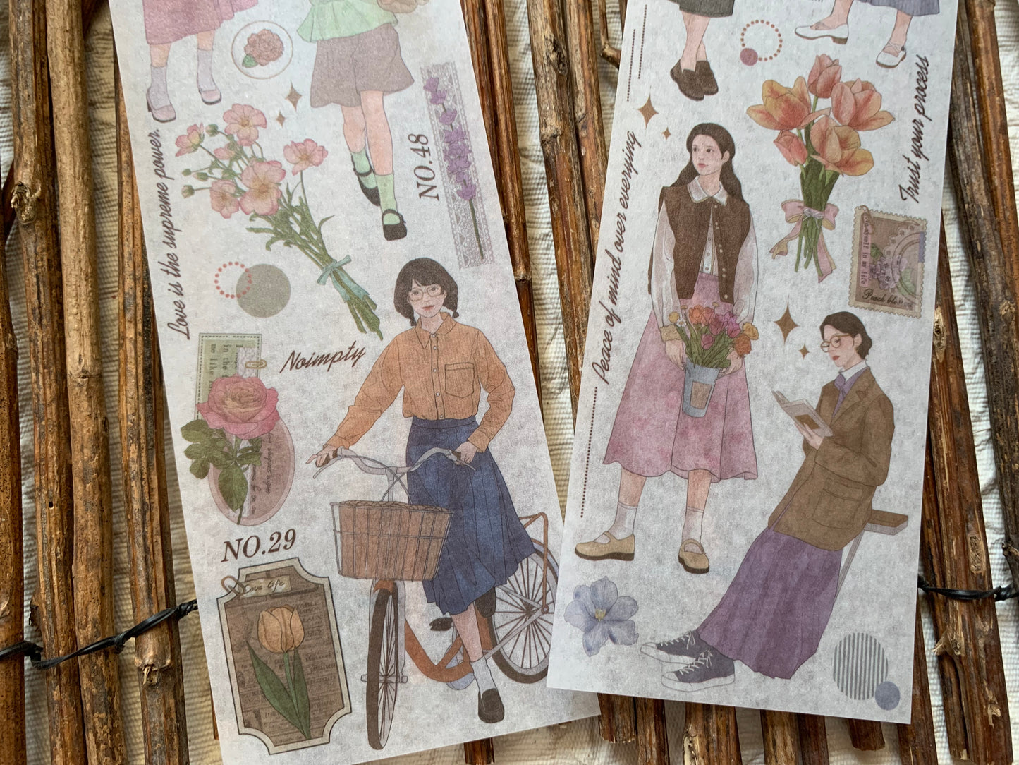 Girl Long Sticker Set - 2