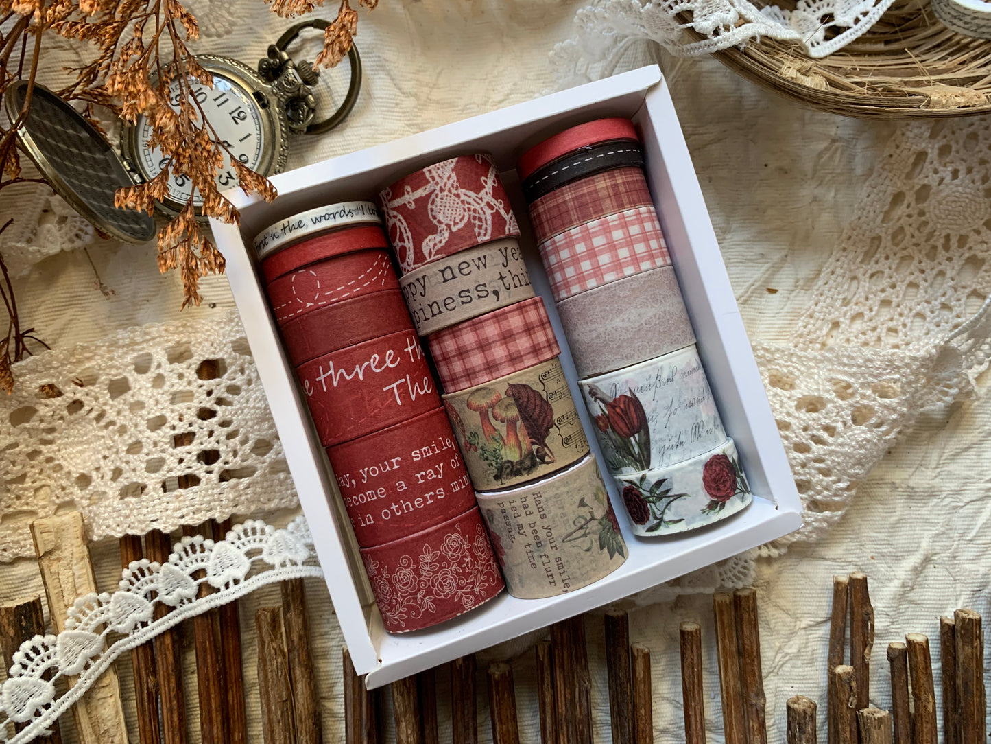 Red Washi Tape Box