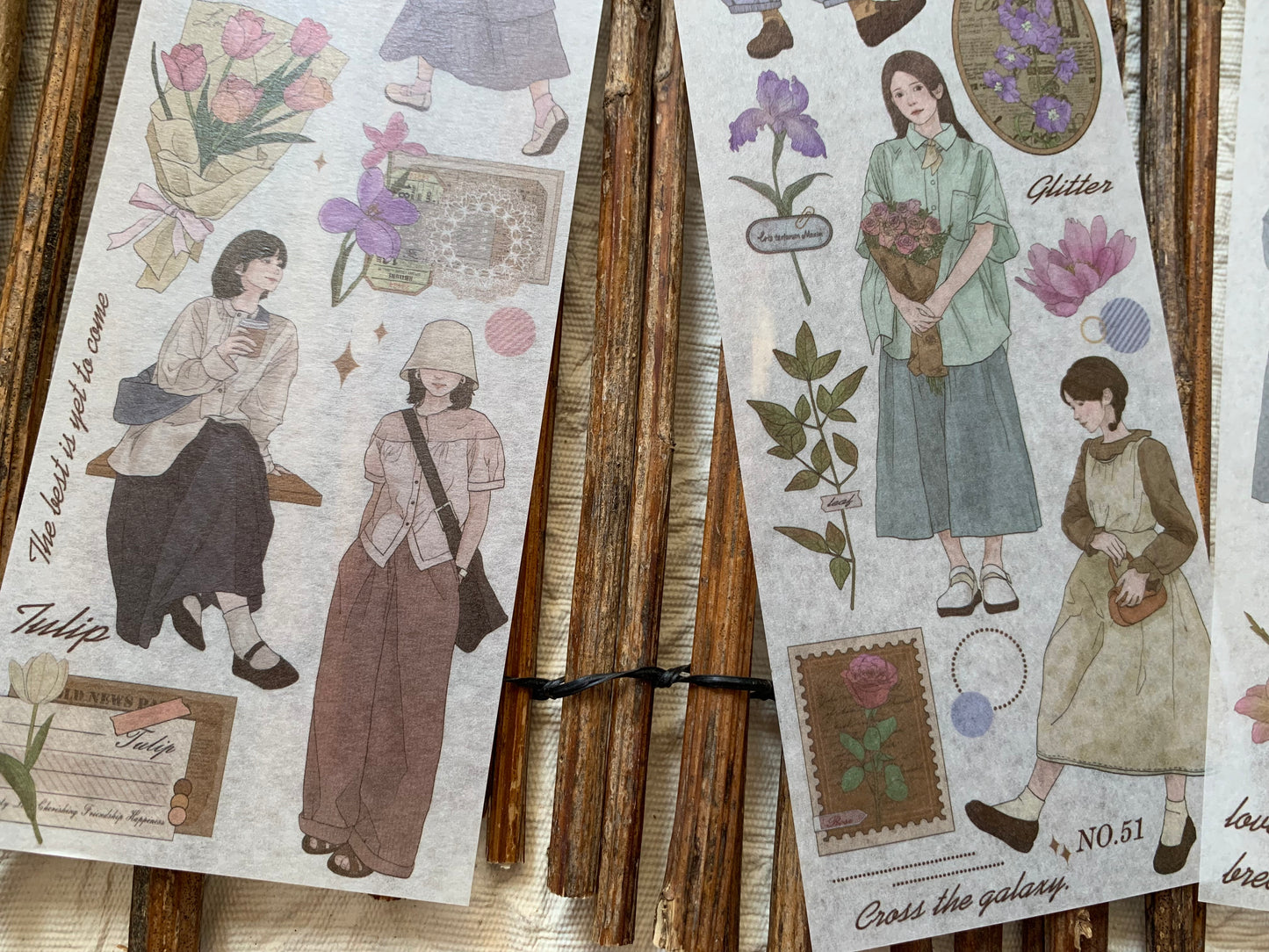 Girl Long Sticker Set - 3