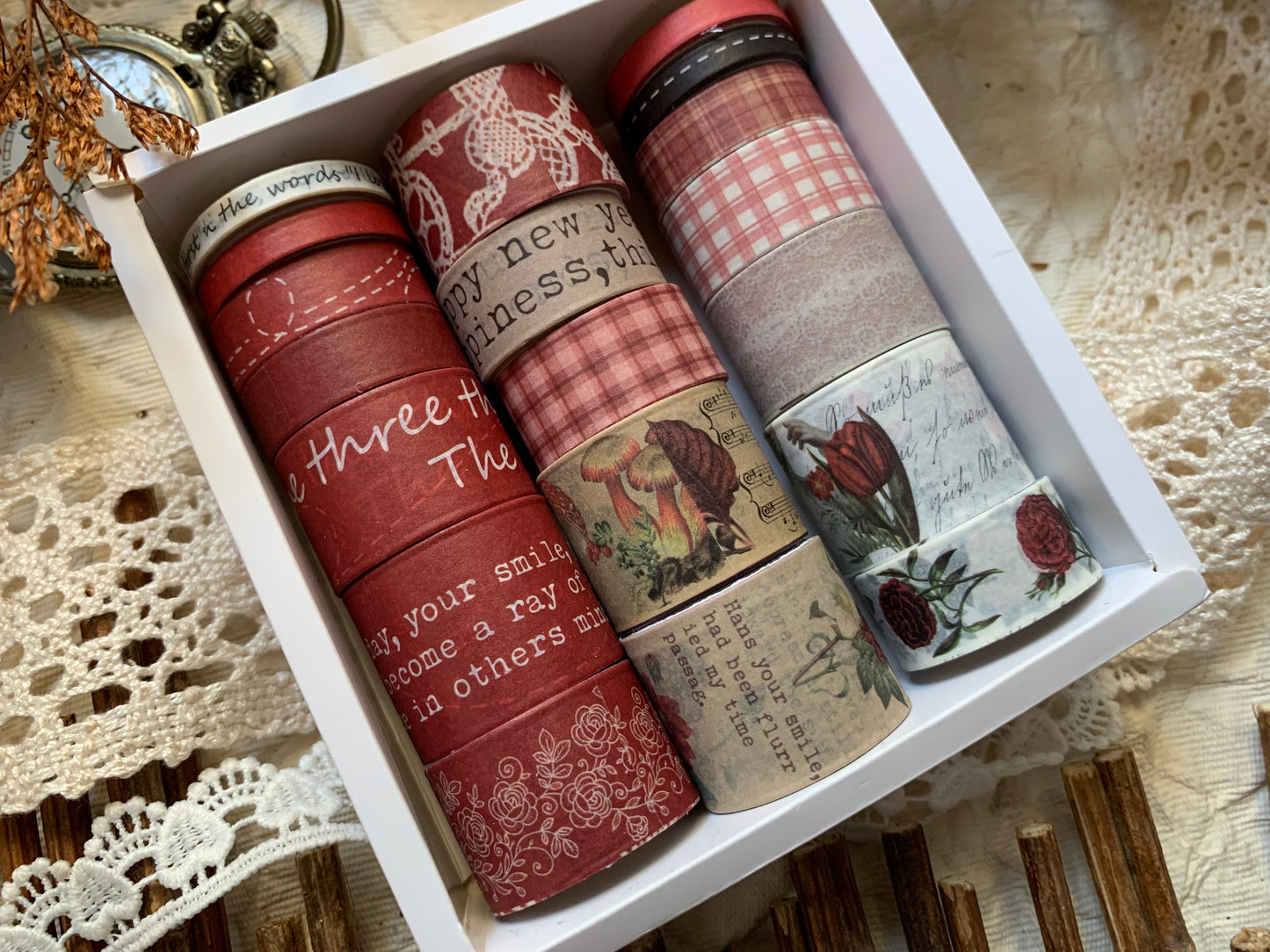 Red Washi Tape Box