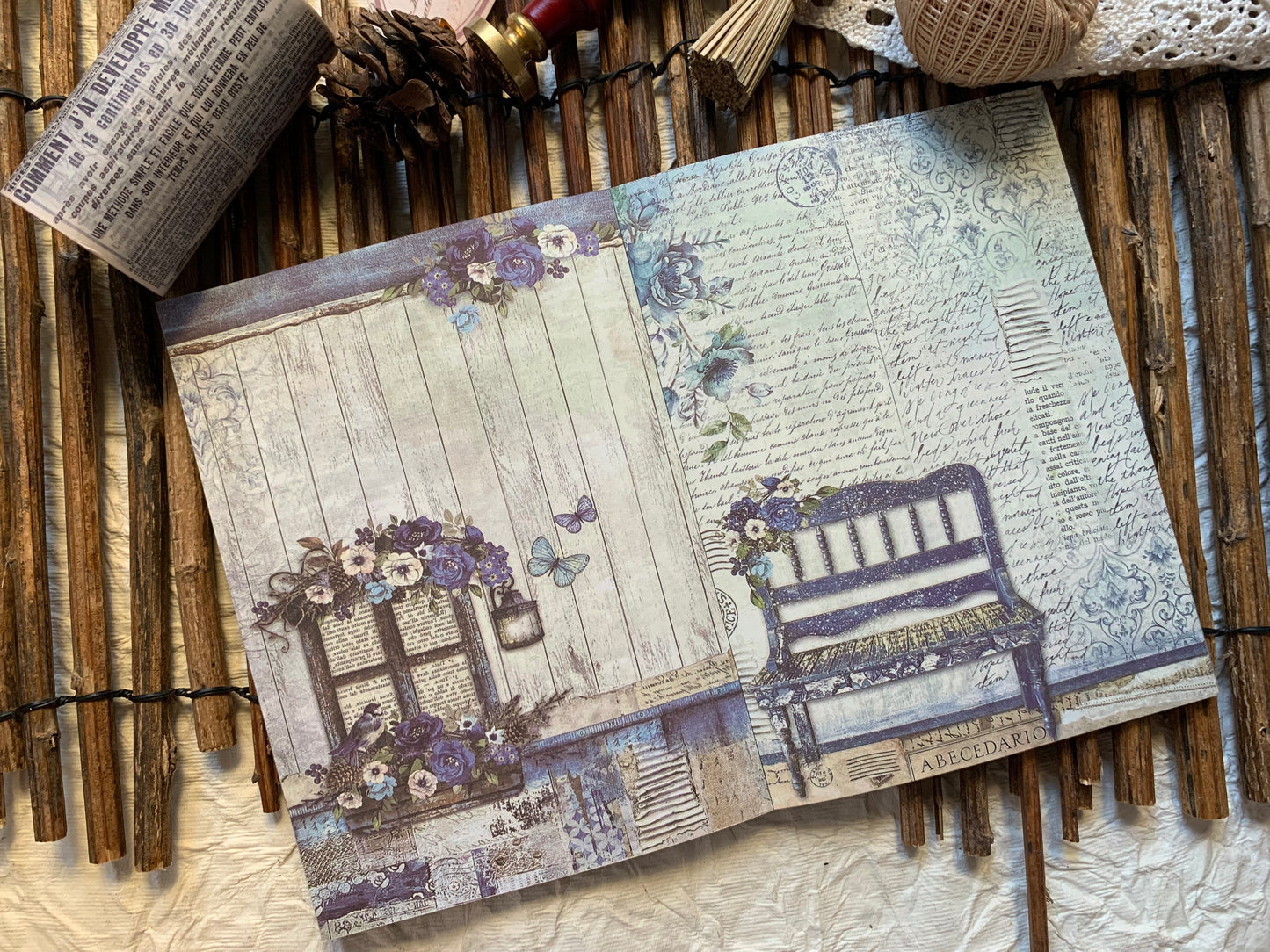 Large Vintage Booklet - Blue