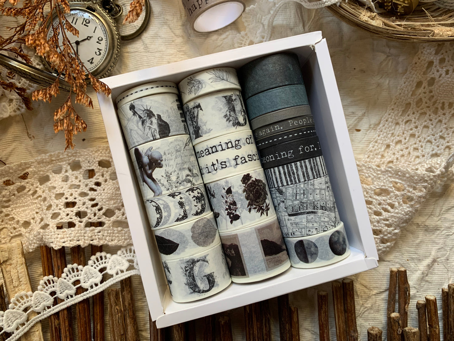 Black & White Washi Tape Set