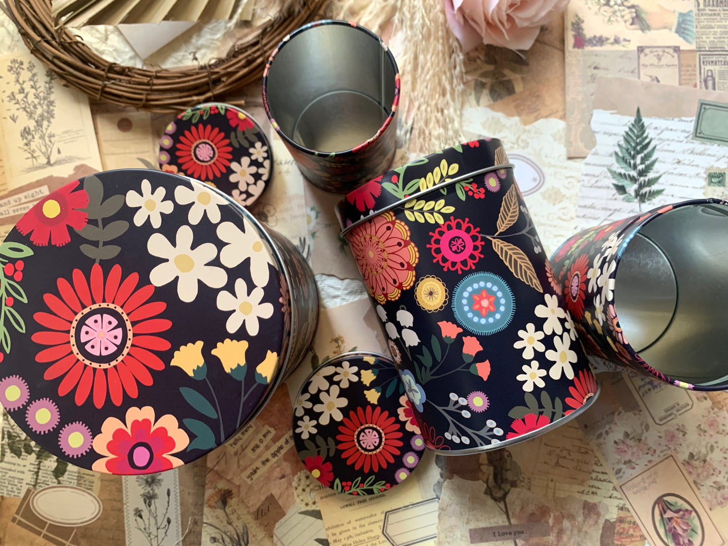 Round Storage Box - Flower