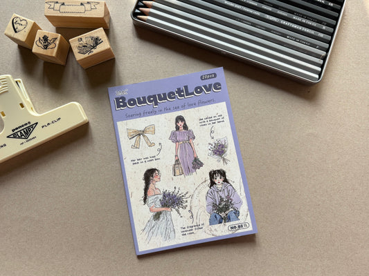 Cute Girl Booklet - Purple