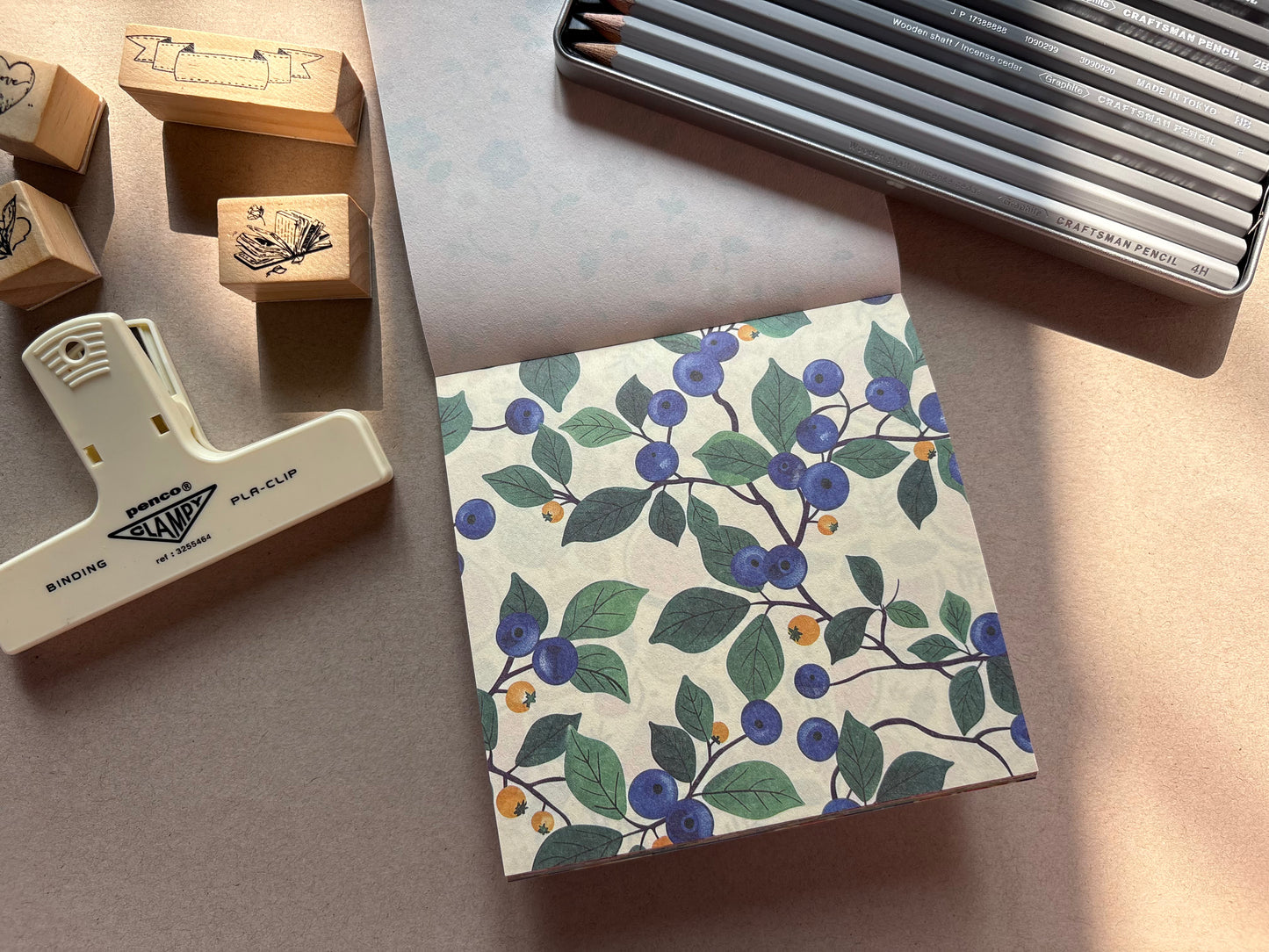 Floral Prints Booklet - Blue