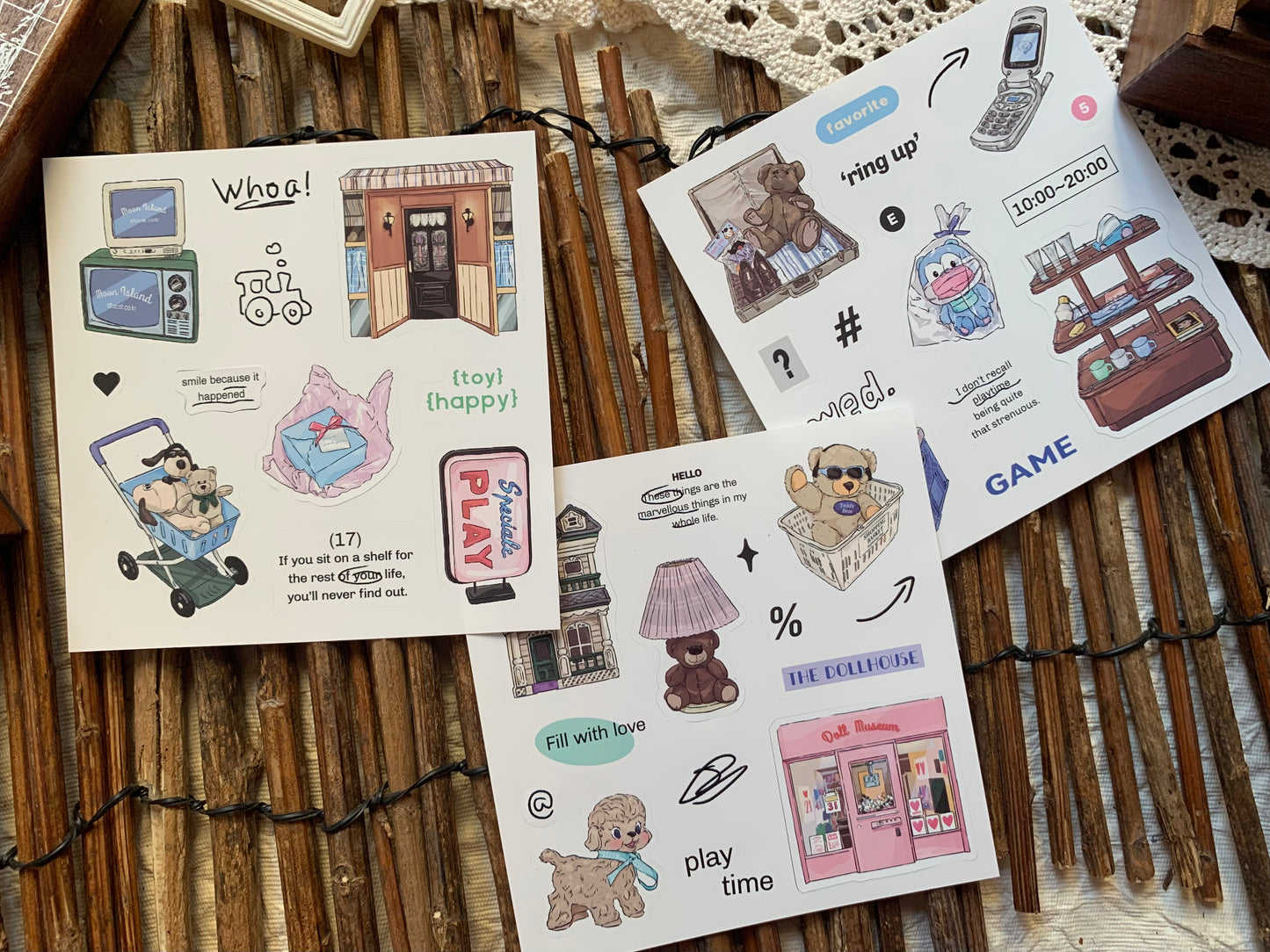 Cute Sticker Set - Play Time