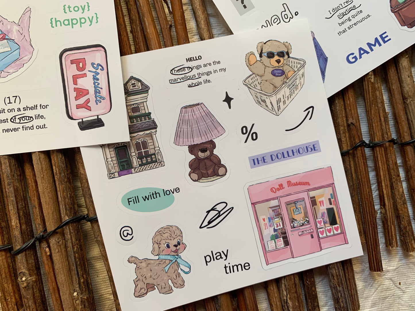 Cute Sticker Set - Play Time
