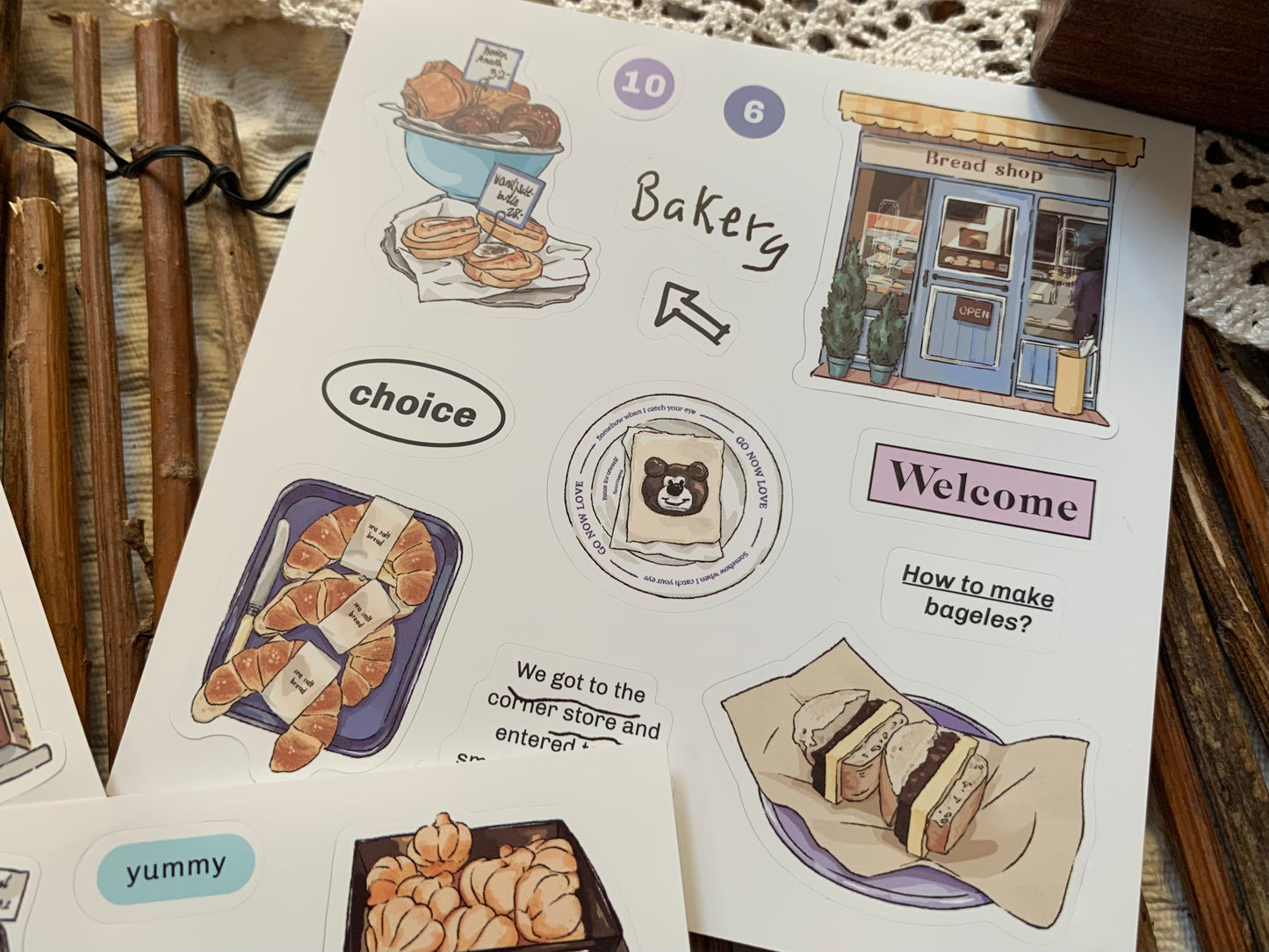Cute Sticker Set - Food