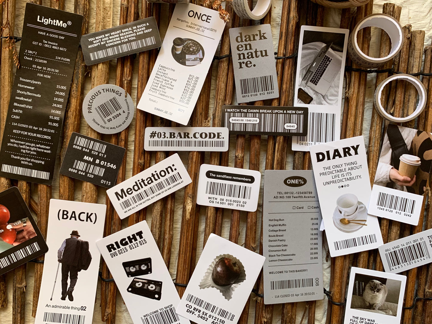 Barcode Sticker Set - Black
