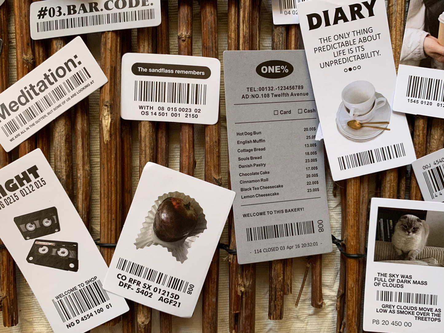 Barcode Sticker Set - Black
