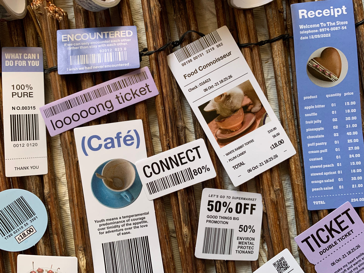 Barcode Sticker Set - Purple
