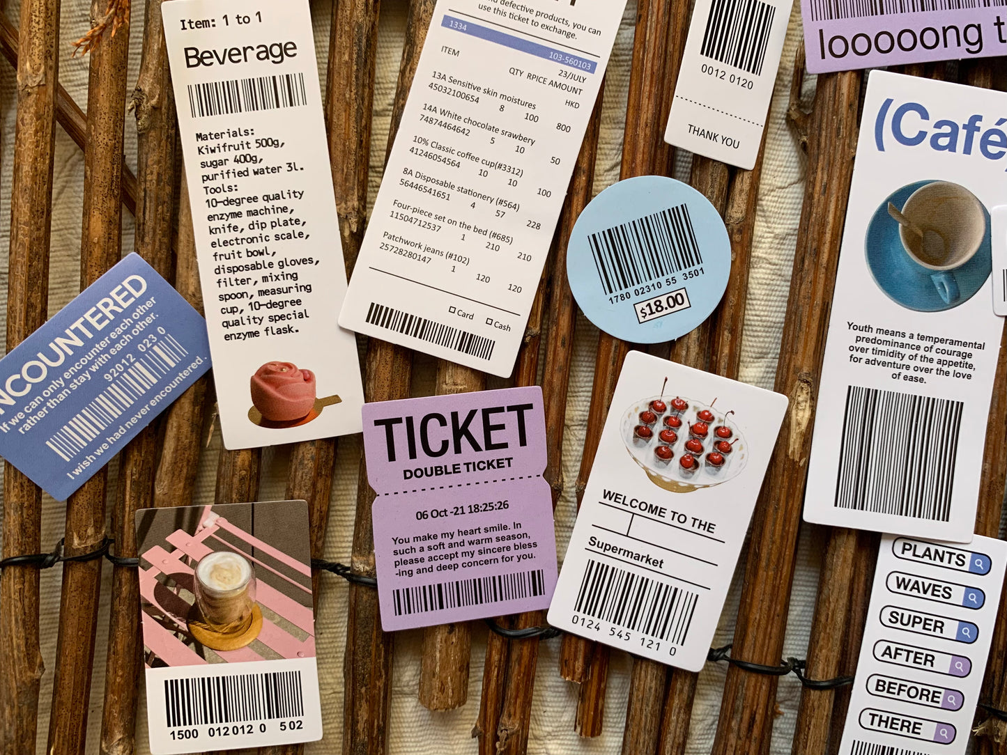 Barcode Sticker Set - Purple