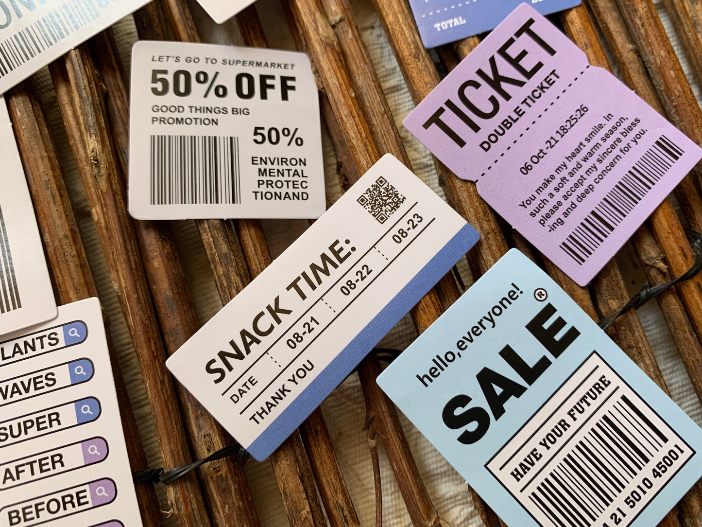 Barcode Sticker Set - Purple