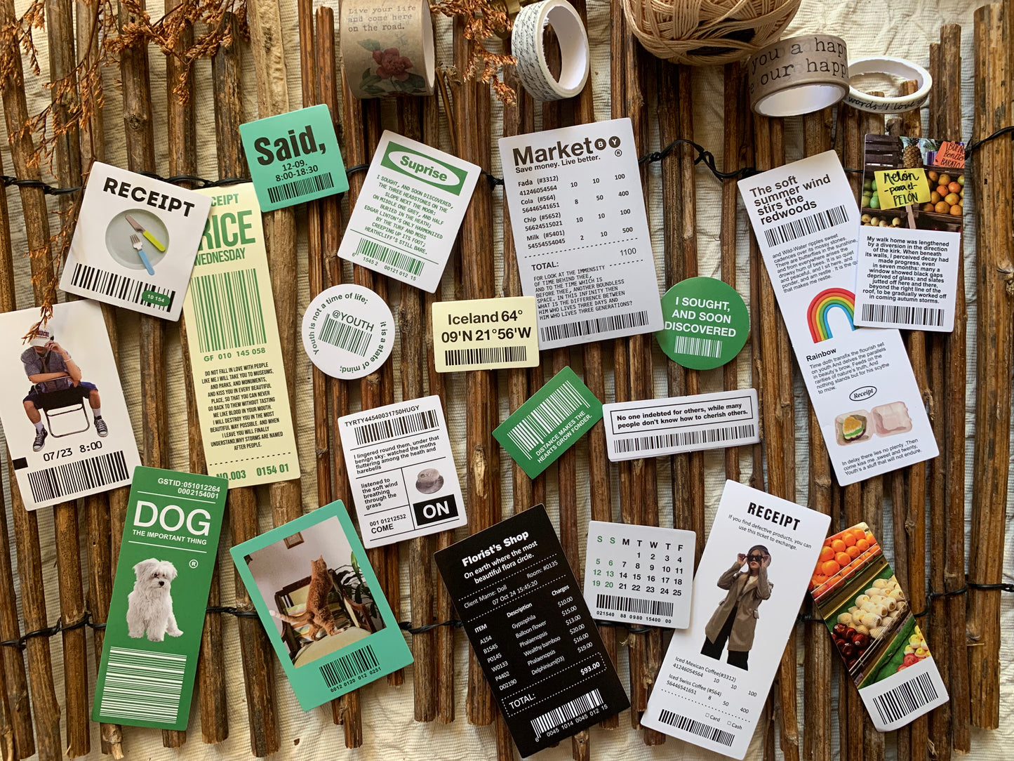 Barcode Sticker Set - Green