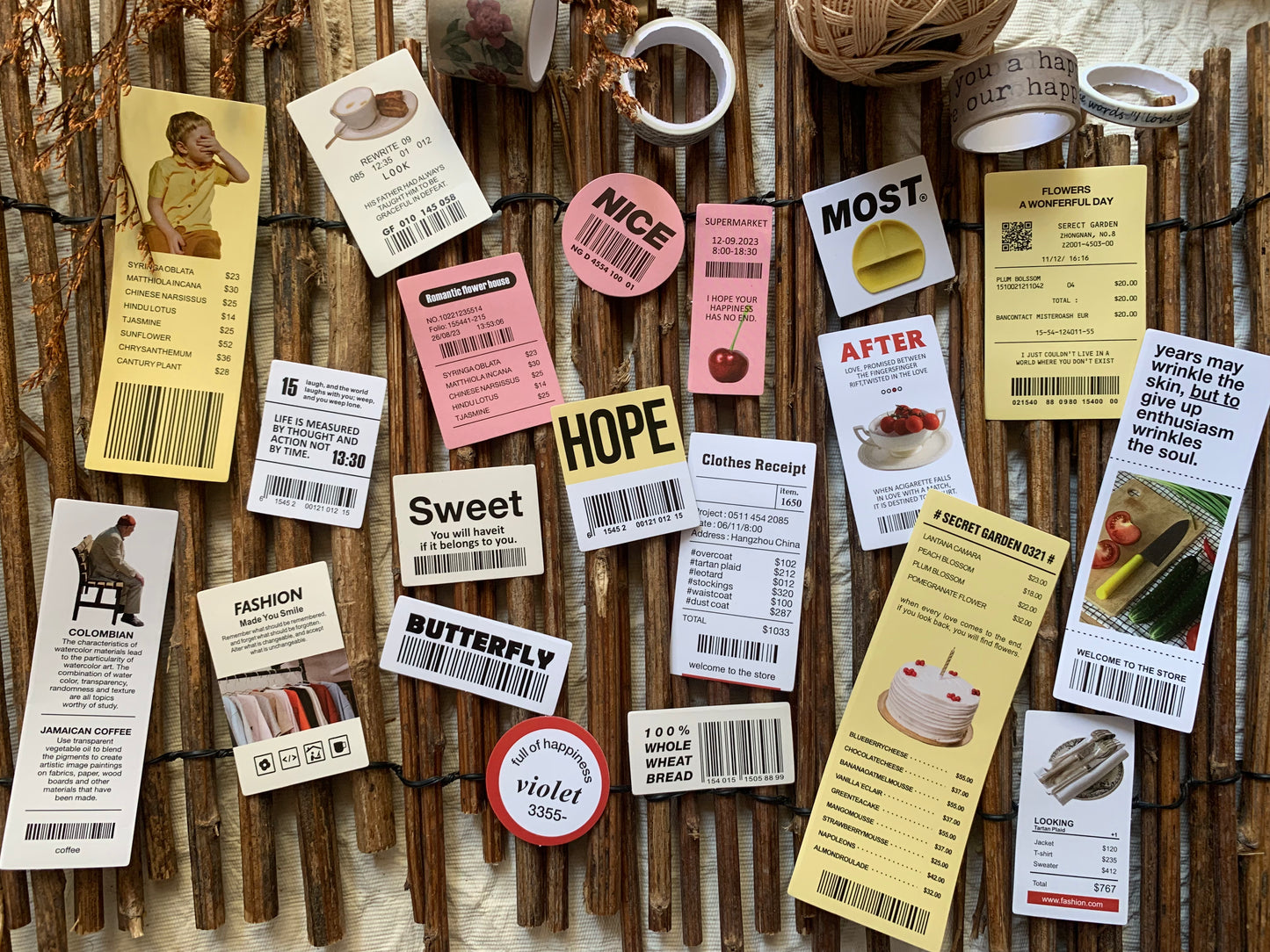 Barcode Sticker Set - Yellow