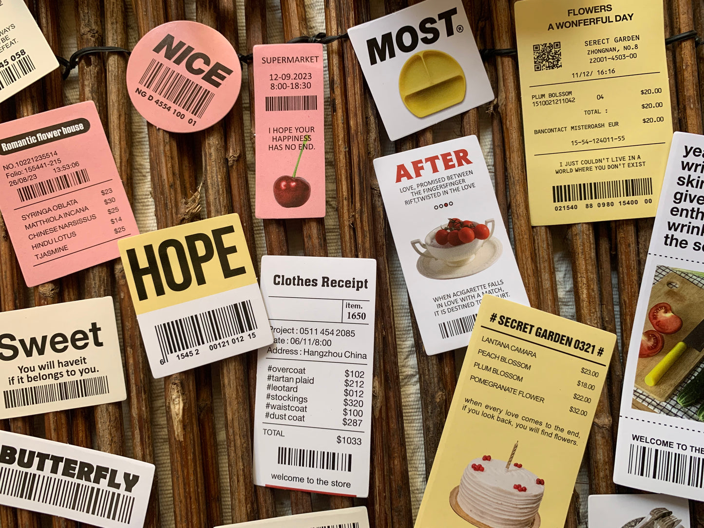 Barcode Sticker Set - Yellow