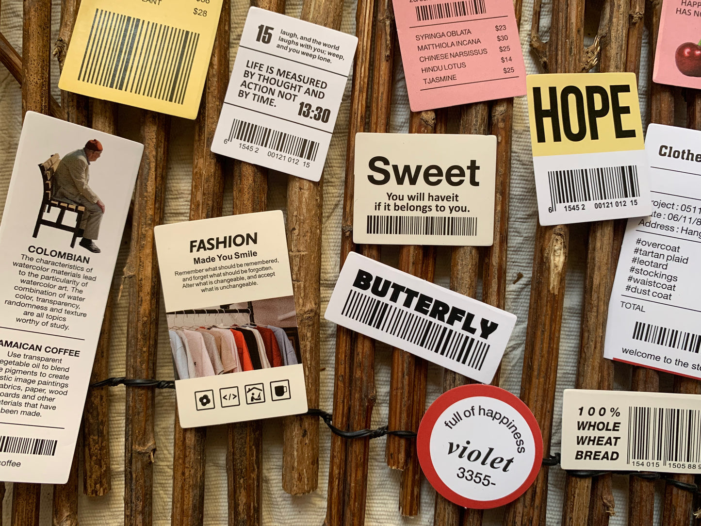 Barcode Sticker Set - Yellow