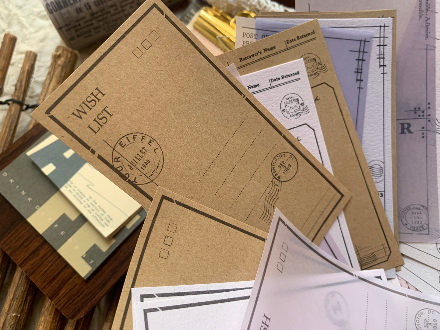 Vellum + Kraft Note Paper - Stamp