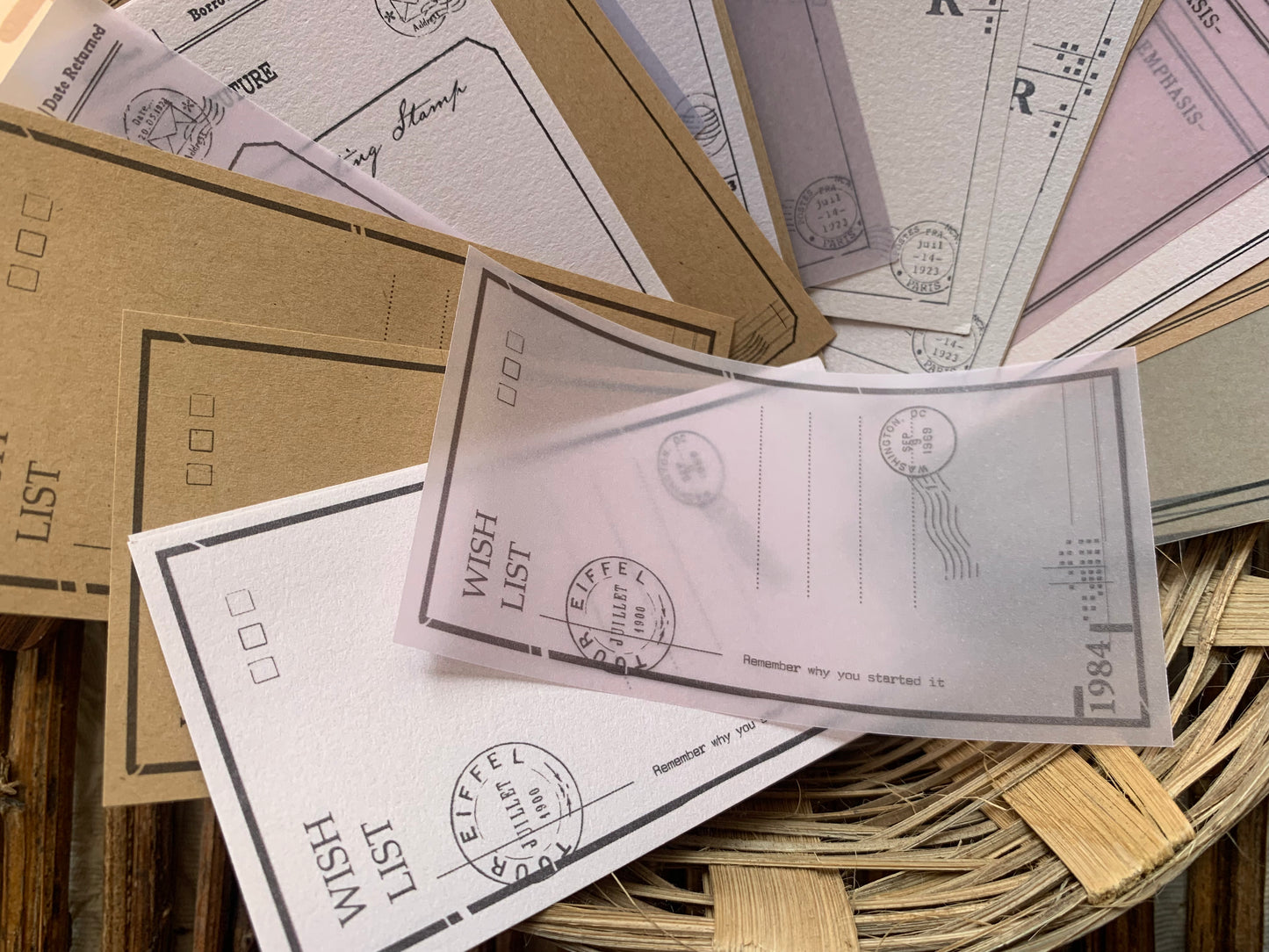 Vellum + Kraft Note Paper - Stamp