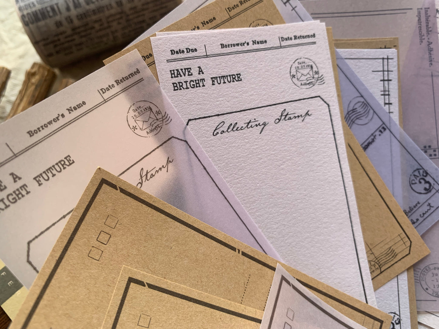 Vellum + Kraft Note Paper - Stamp
