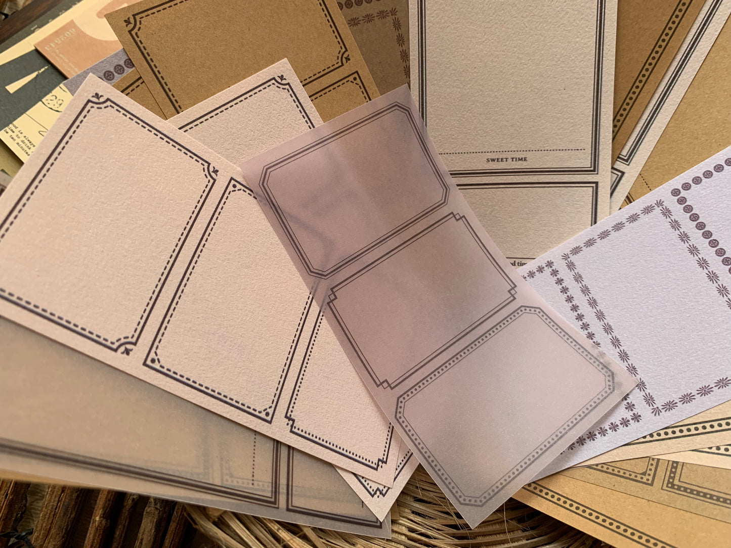 Vellum + Kraft Paper Set - Ticket