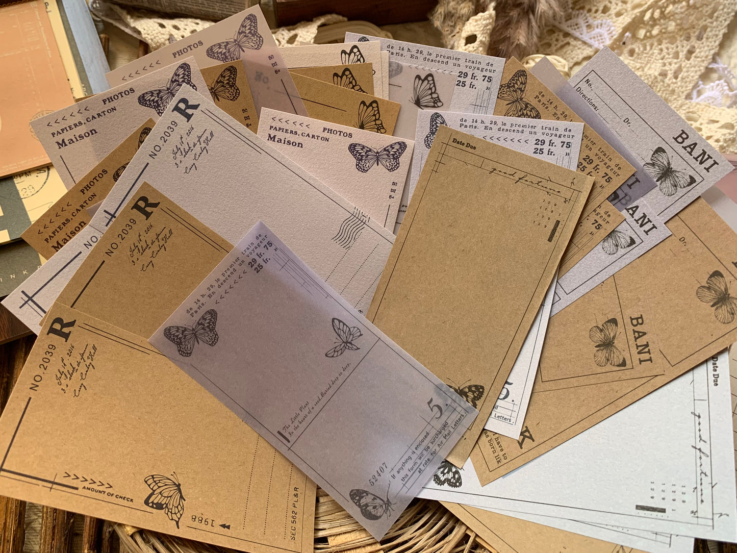 Vellum + Kraft Paper Set - Butterfly