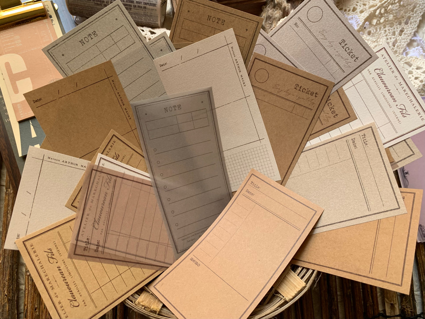 Vellum + Kraft Paper Set - Notes