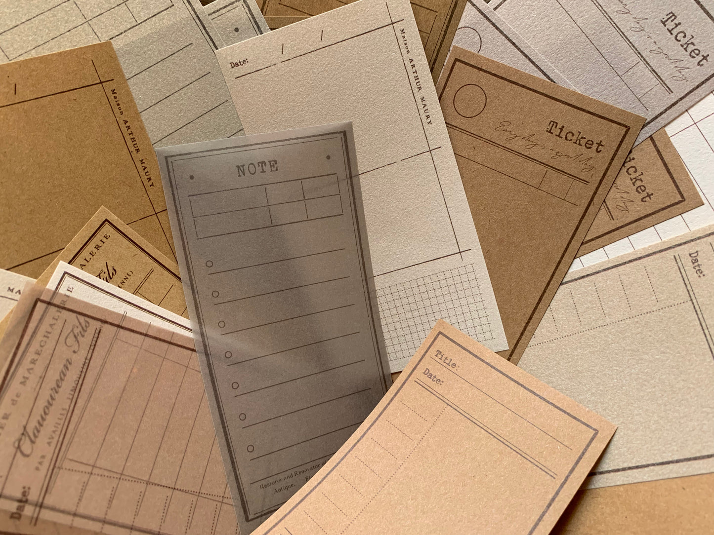 Vellum + Kraft Paper Set - Notes