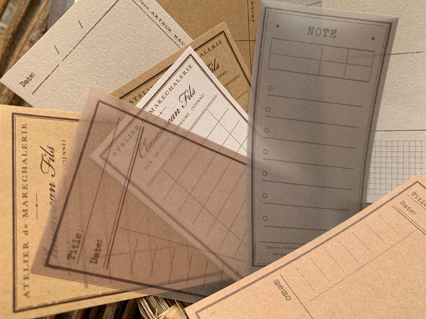 Vellum + Kraft Paper Set - Notes