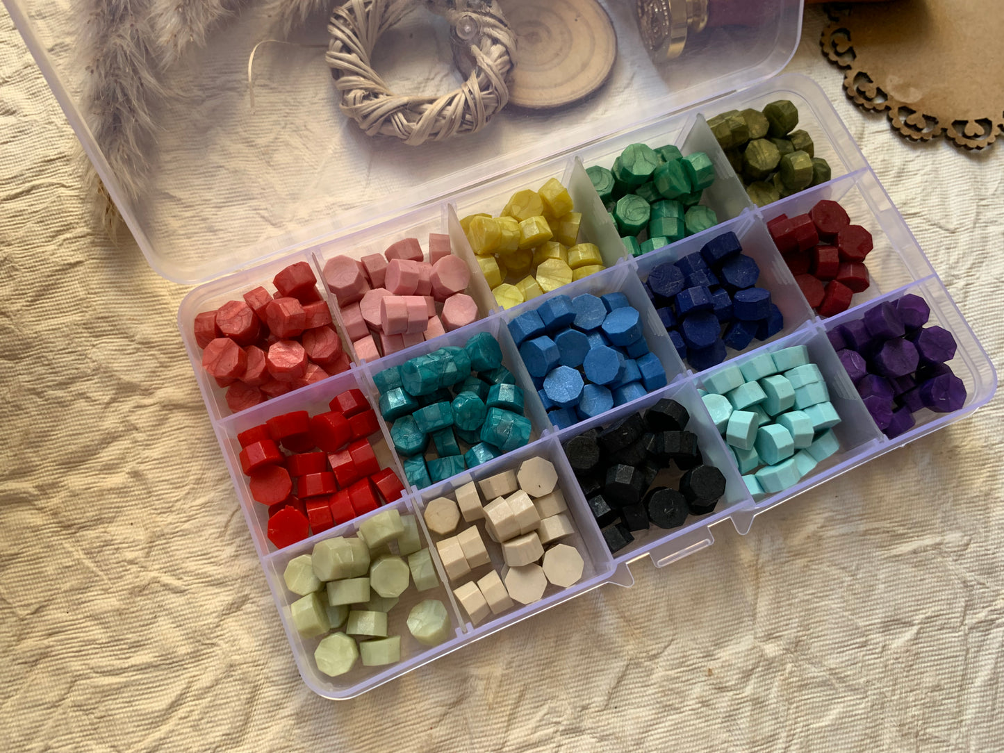Wax Beads Box - 15 colours