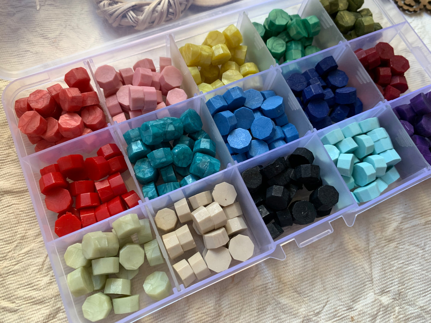 Wax Beads Box - 15 colours
