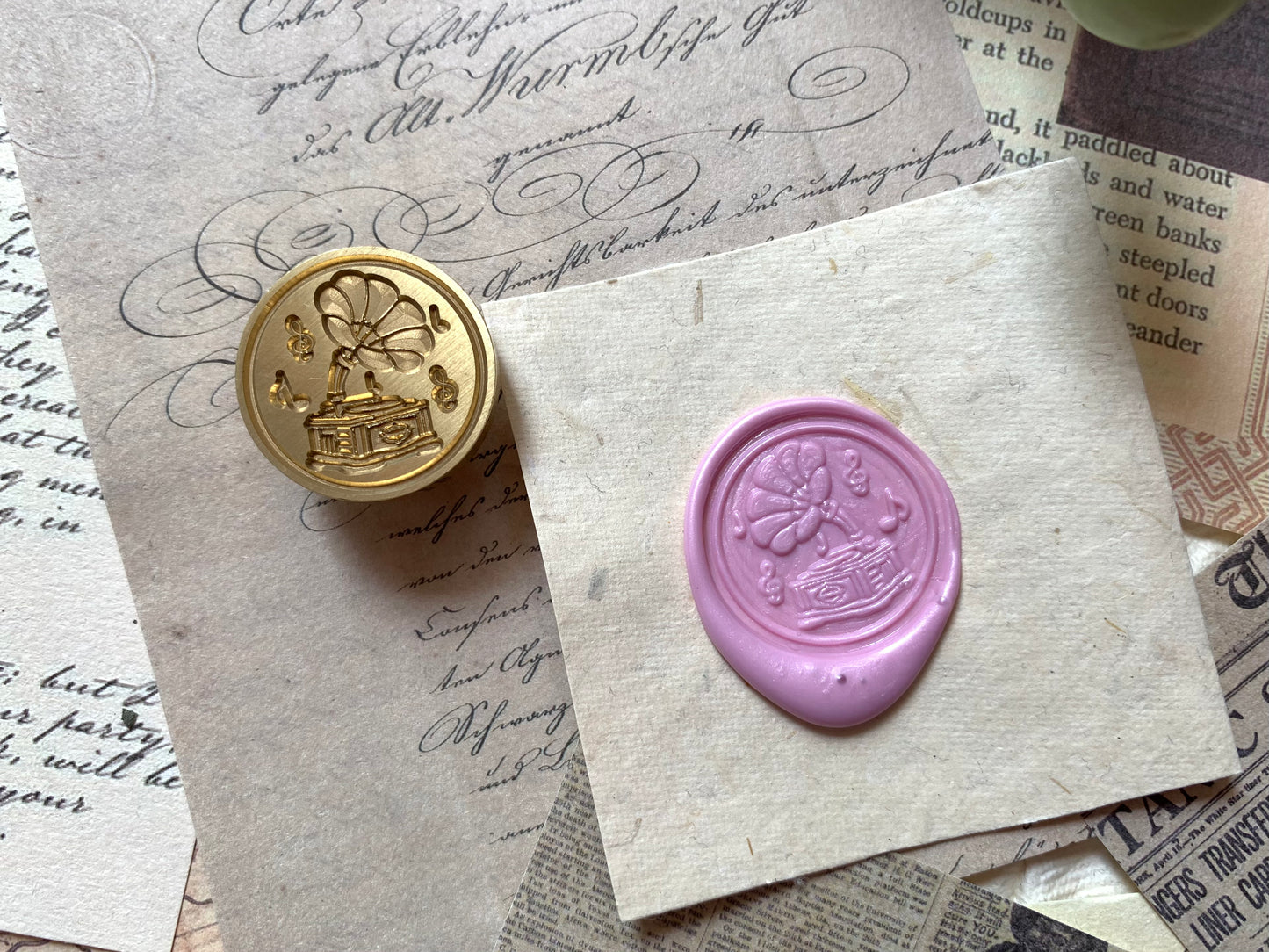 Wax Seal Stamp/Kit - Gramophone