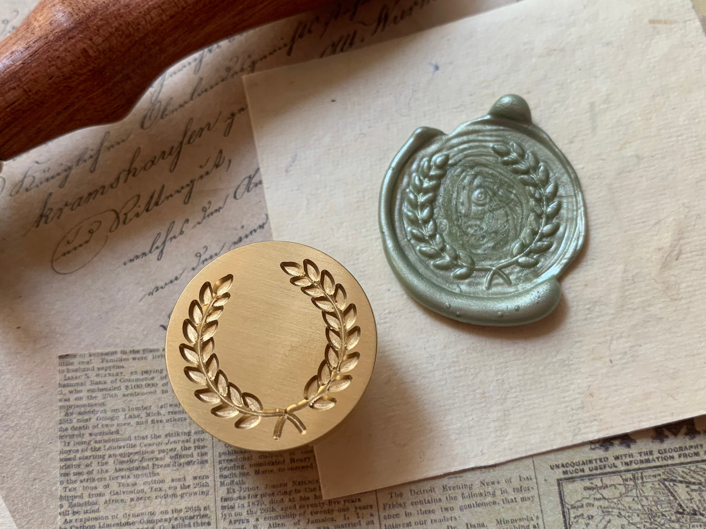 Wax Seal Stamp/Kit - Wreath