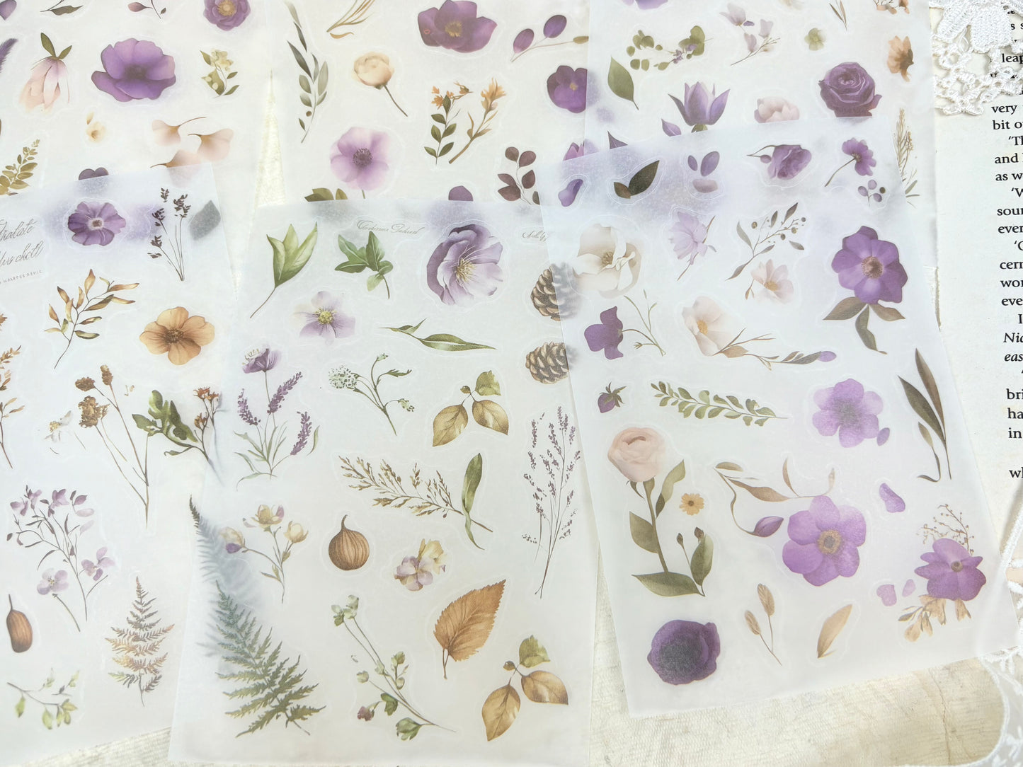 Leafy Sticker Set - Purple