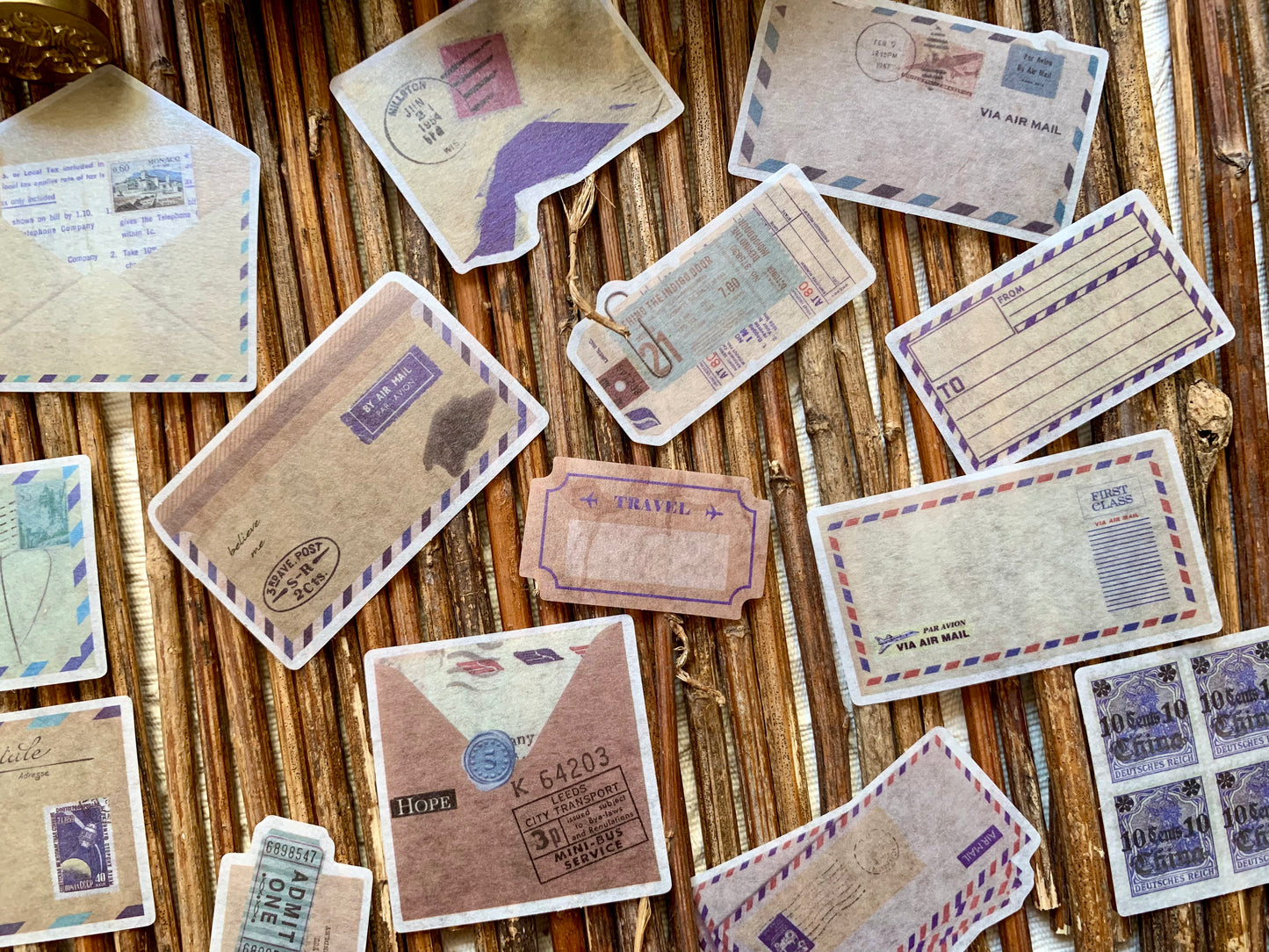 Postcard Sticker Set - Blue