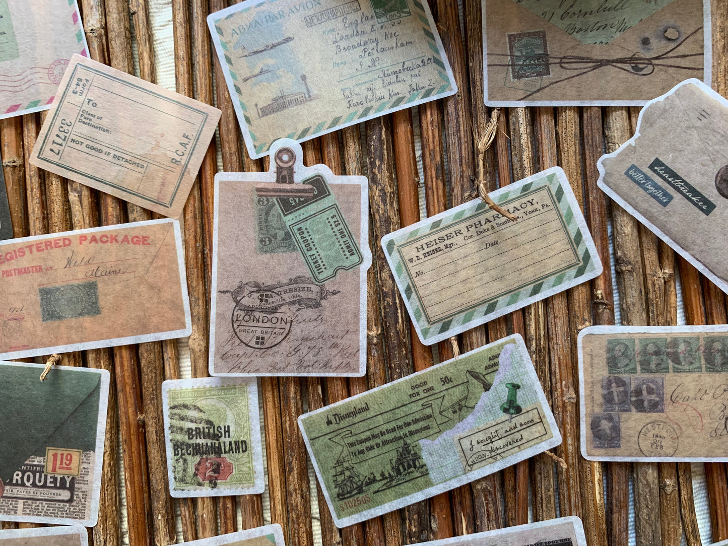 Postcard Sticker Set - Green
