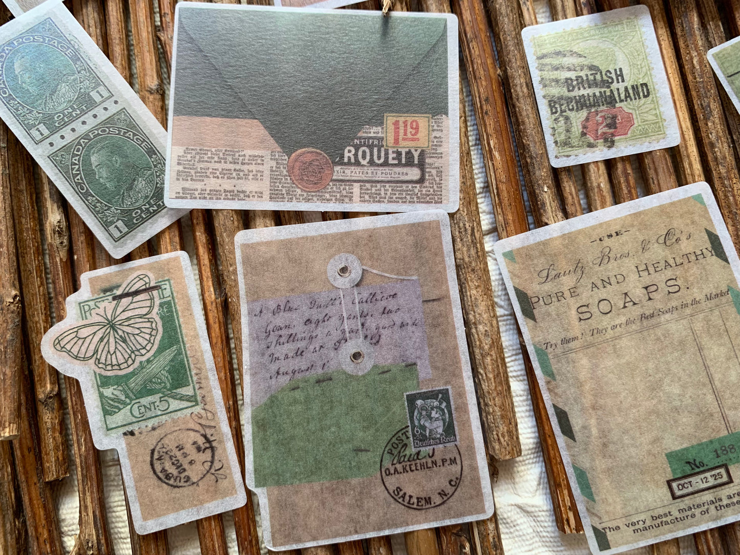 Postcard Sticker Set - Green