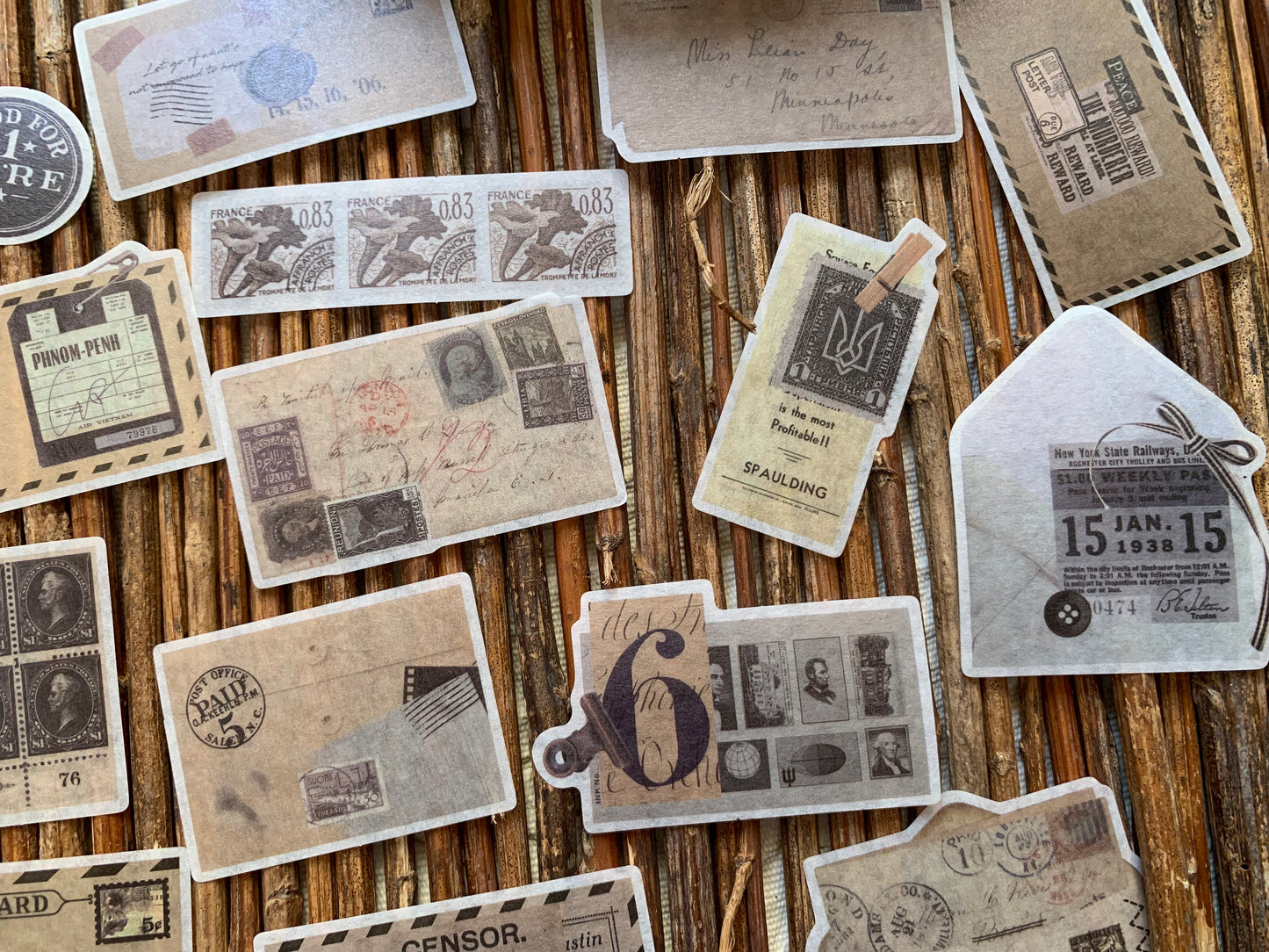 Postcard Sticker Set - Black