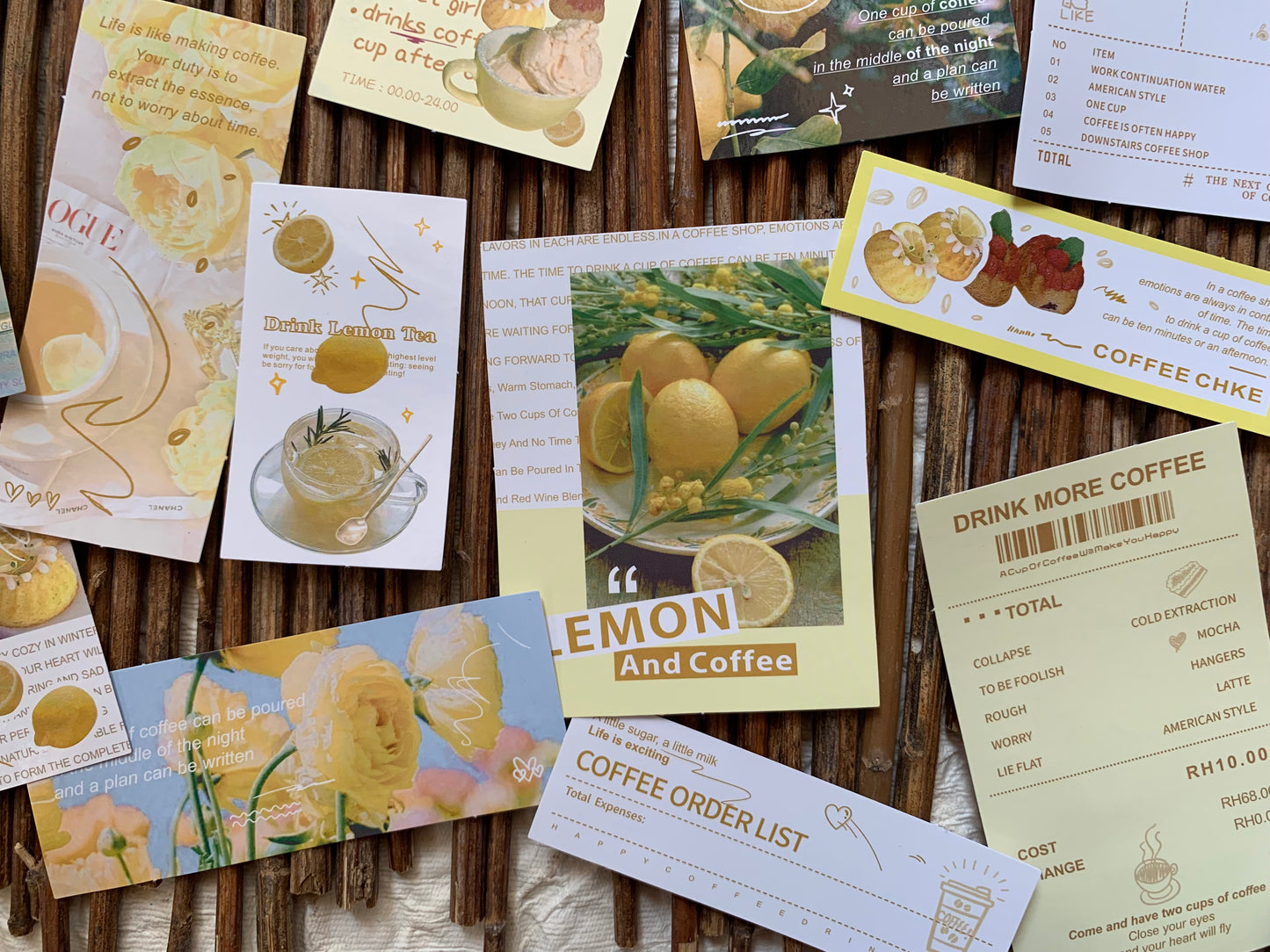 Coffee Sticker Set - Yellow