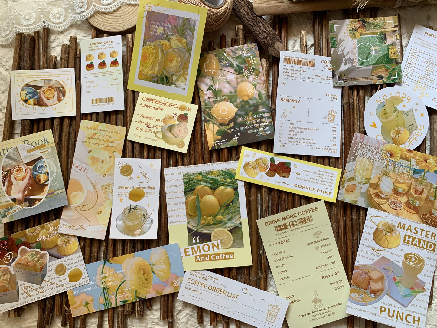 Coffee Sticker Set - Yellow