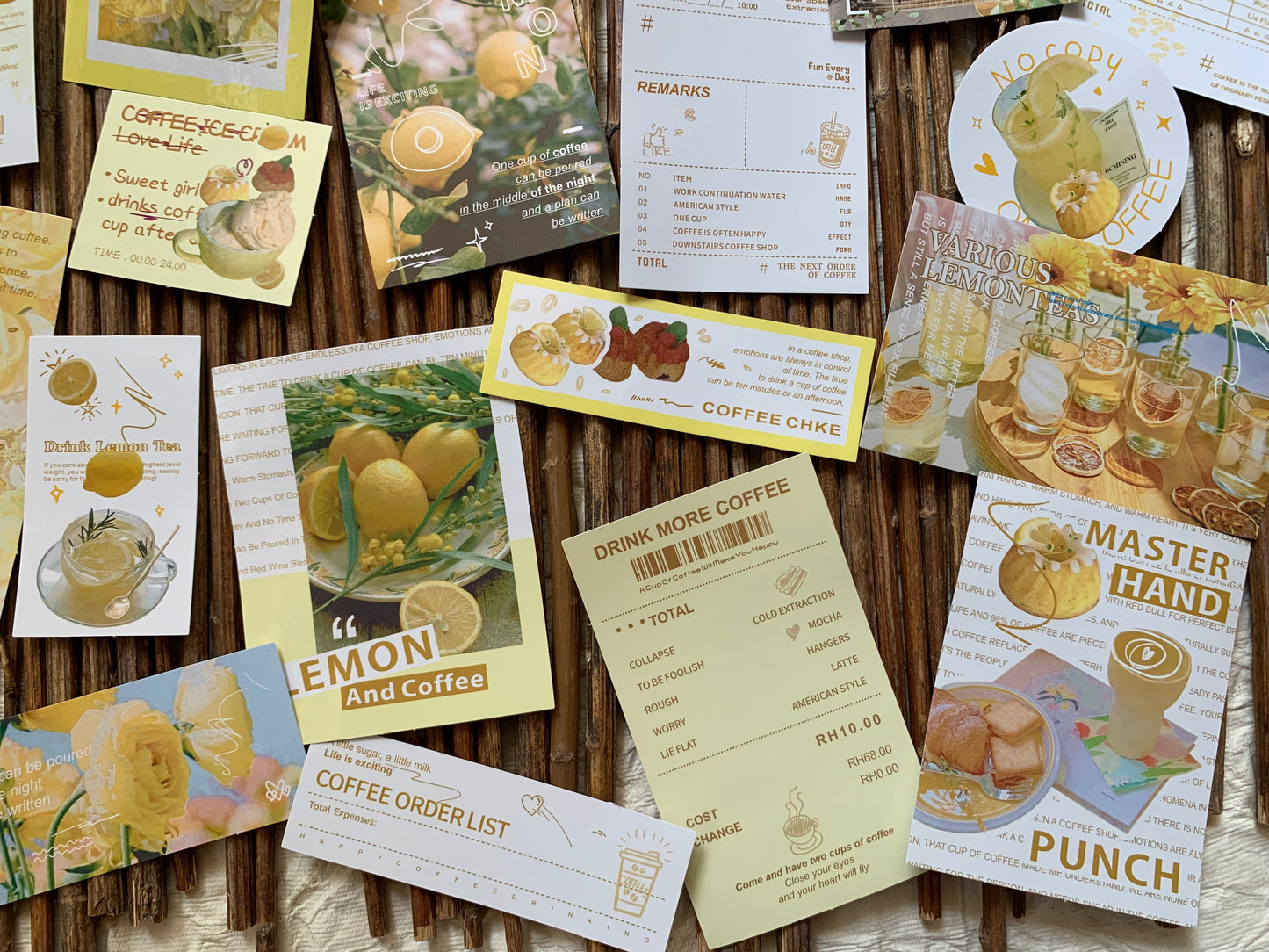 Coffee Sticker Set - Yellow